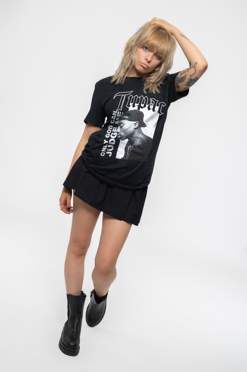 Tupac Only God Can Judge Skinny Fit T Shirt product image 5