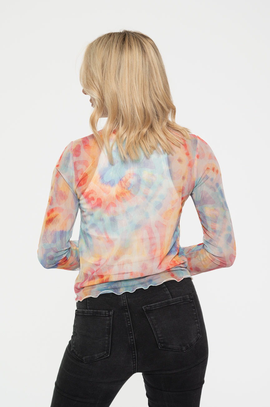 James Brown Funky Long Sleeve Mesh Crop Top product image 4