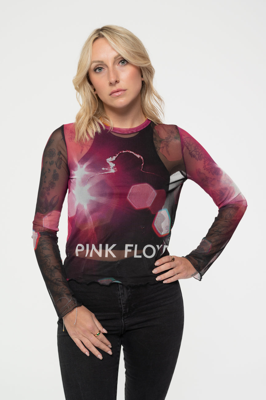 Pink Floyd Knebworth 90 Long Sleeve Mesh Crop Top product image 1