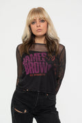 James Brown Mr Dynamite Long Sleeve Mesh Crop Top product image 1