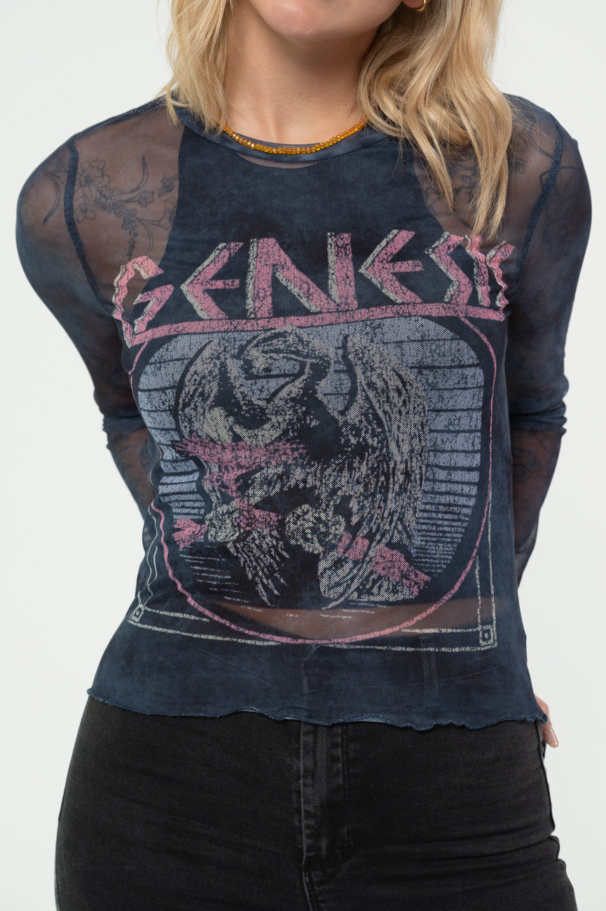 Genesis Bird Hand Long Sleeve Mesh Crop Top product image 3