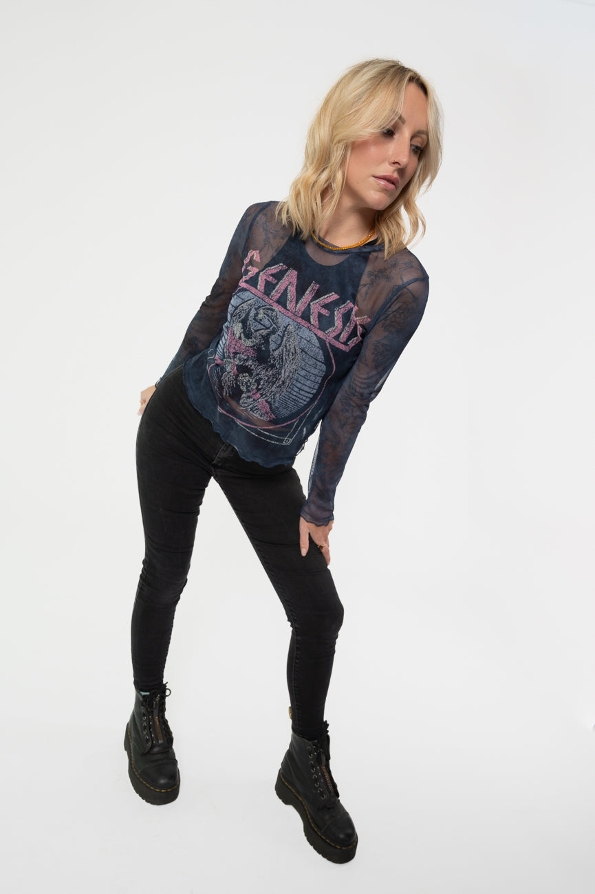 Genesis Bird Hand Long Sleeve Mesh Crop Top product image 5