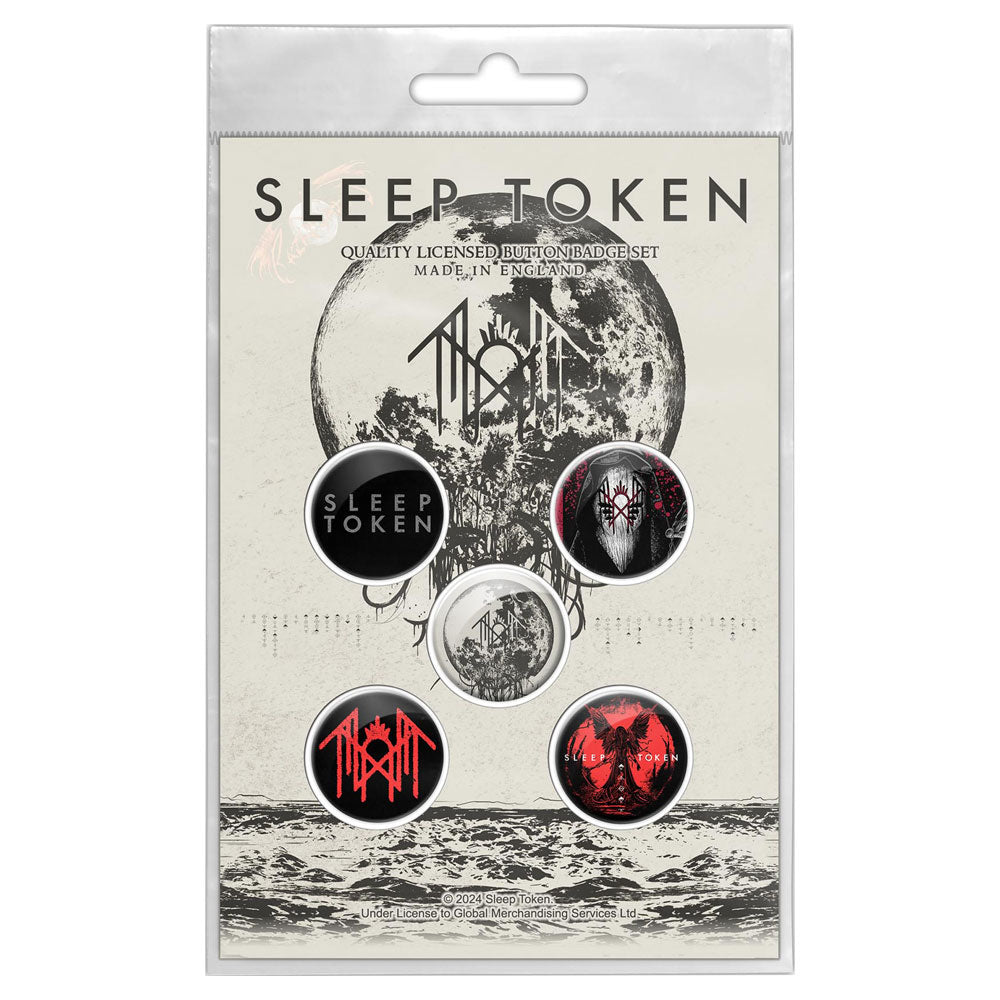 Sleep Token Take Me Back To Eden 5 x Pin Button Badge Pack