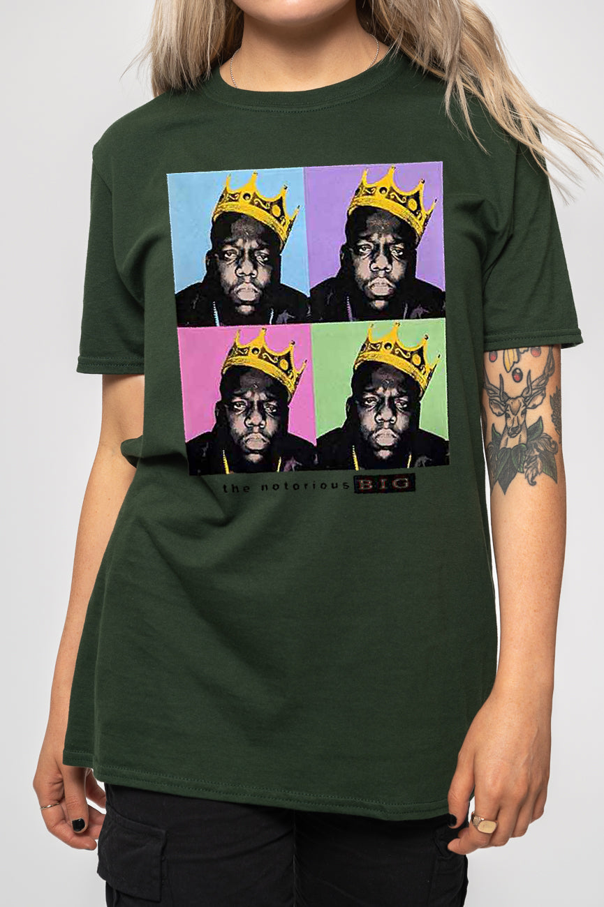 Biggie Smalls Crown Pop Art T Shirt product image 3