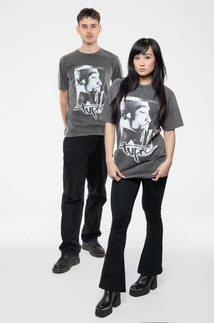 Tupac Spray Photo Limited Edition 999 Only Premium Wash T product image 2