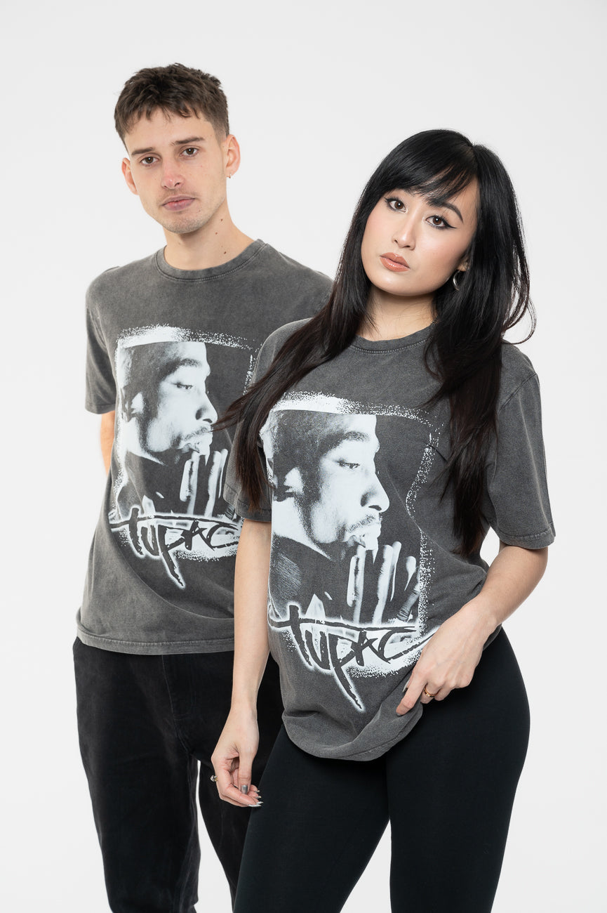 Tupac Spray Photo Limited Edition 999 Only Premium Wash T product image 1