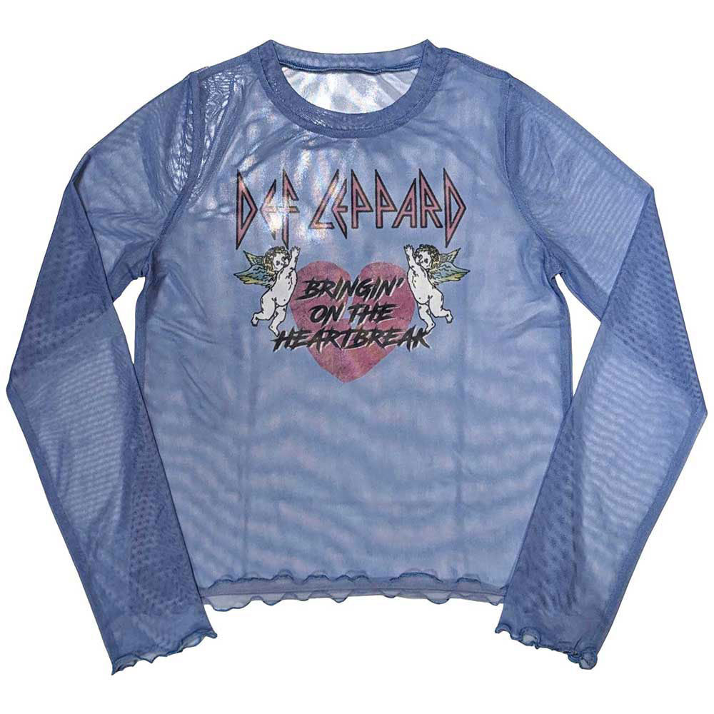 Def Leppard Bringin On The Heartbreak Long Sleeve Mesh Crop product image 5