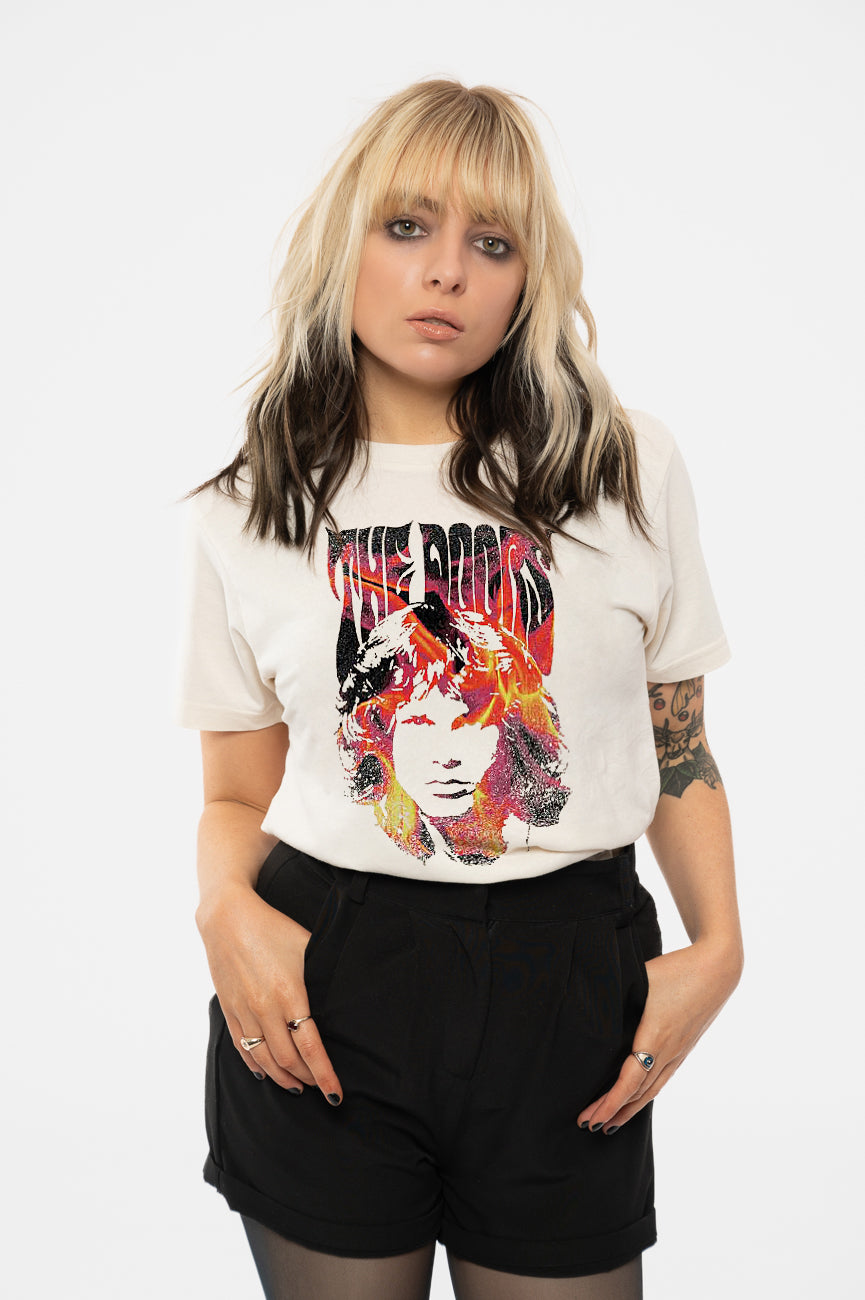 The Doors Jim Face Fire T Shirt product image 1