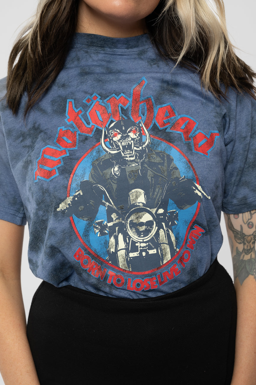 Motorhead Born To Lose Biker Dye Wash T Shirt product image 3