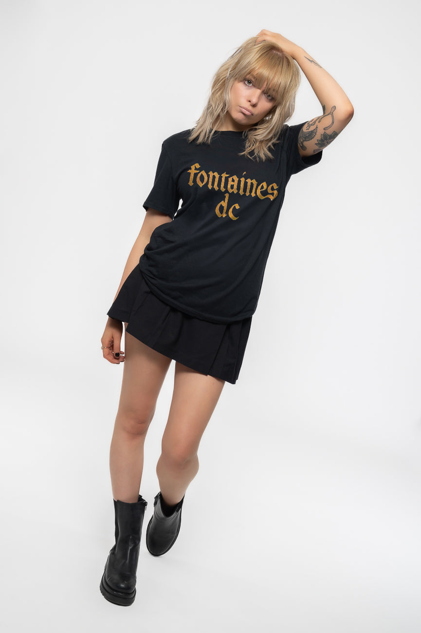Fontaines D C Gothic Band Logo T Shirt product image 5