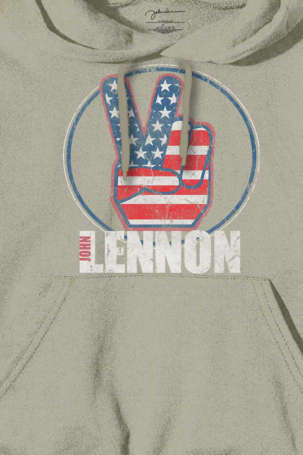John Lennon Peace Fingers US Flag Hoodie product image 2