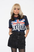 The Beatles Drop T Logo & Vintage Flag Ringer T Shirt product image 1