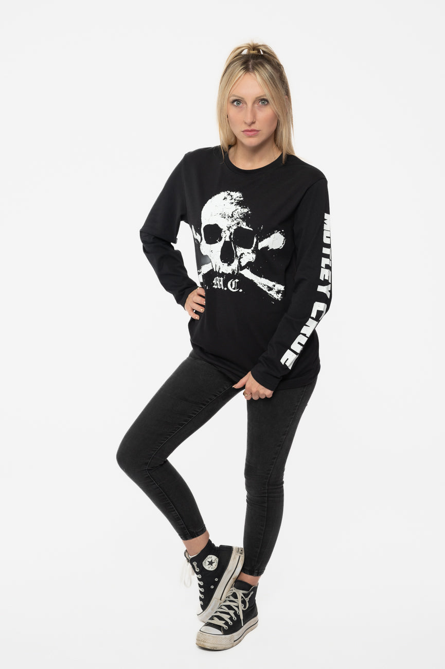 Motley Crue Orbit Skull Long Sleeve T Shirt product image 2