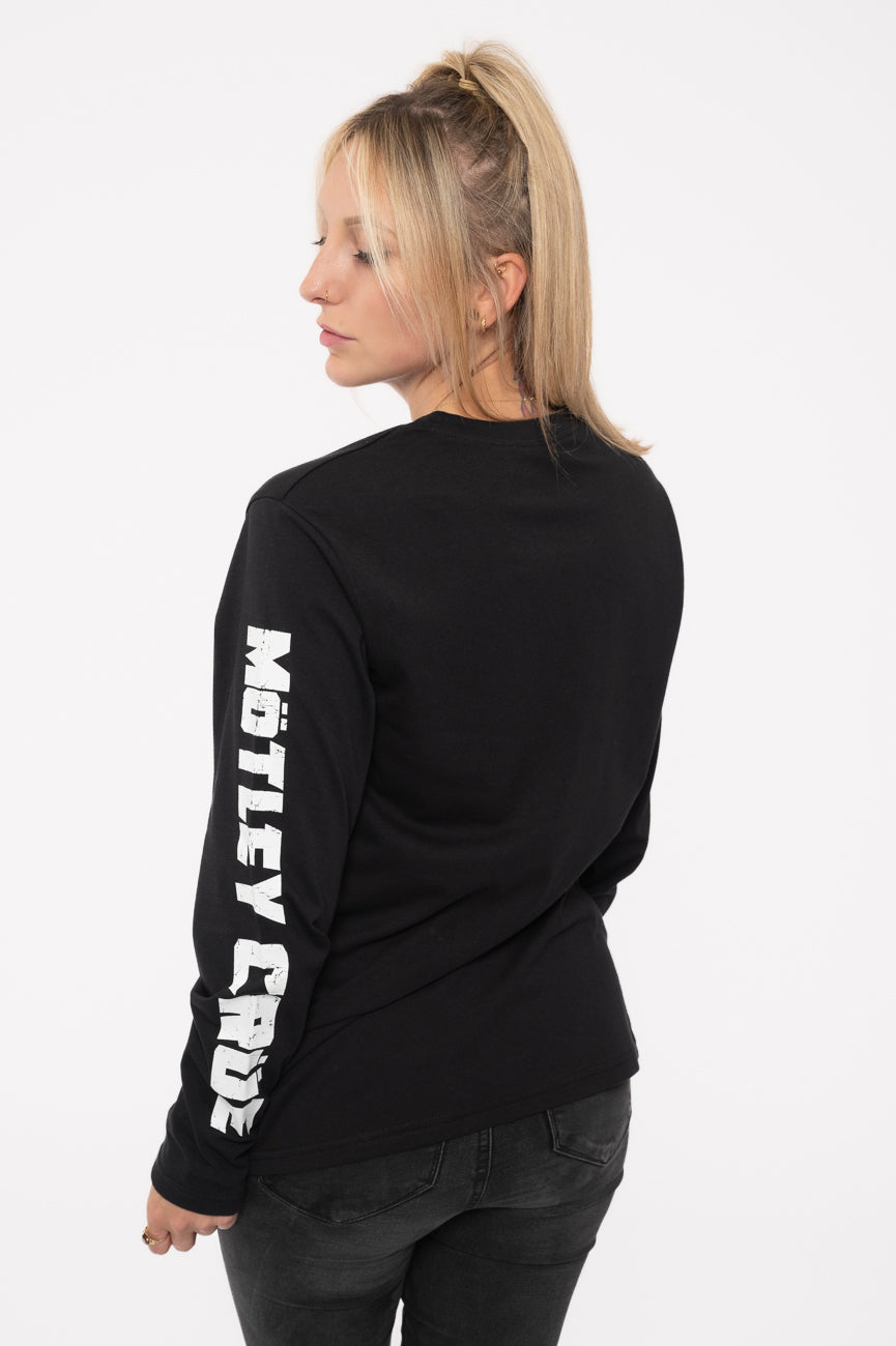 Motley Crue Orbit Skull Long Sleeve T Shirt product image 4