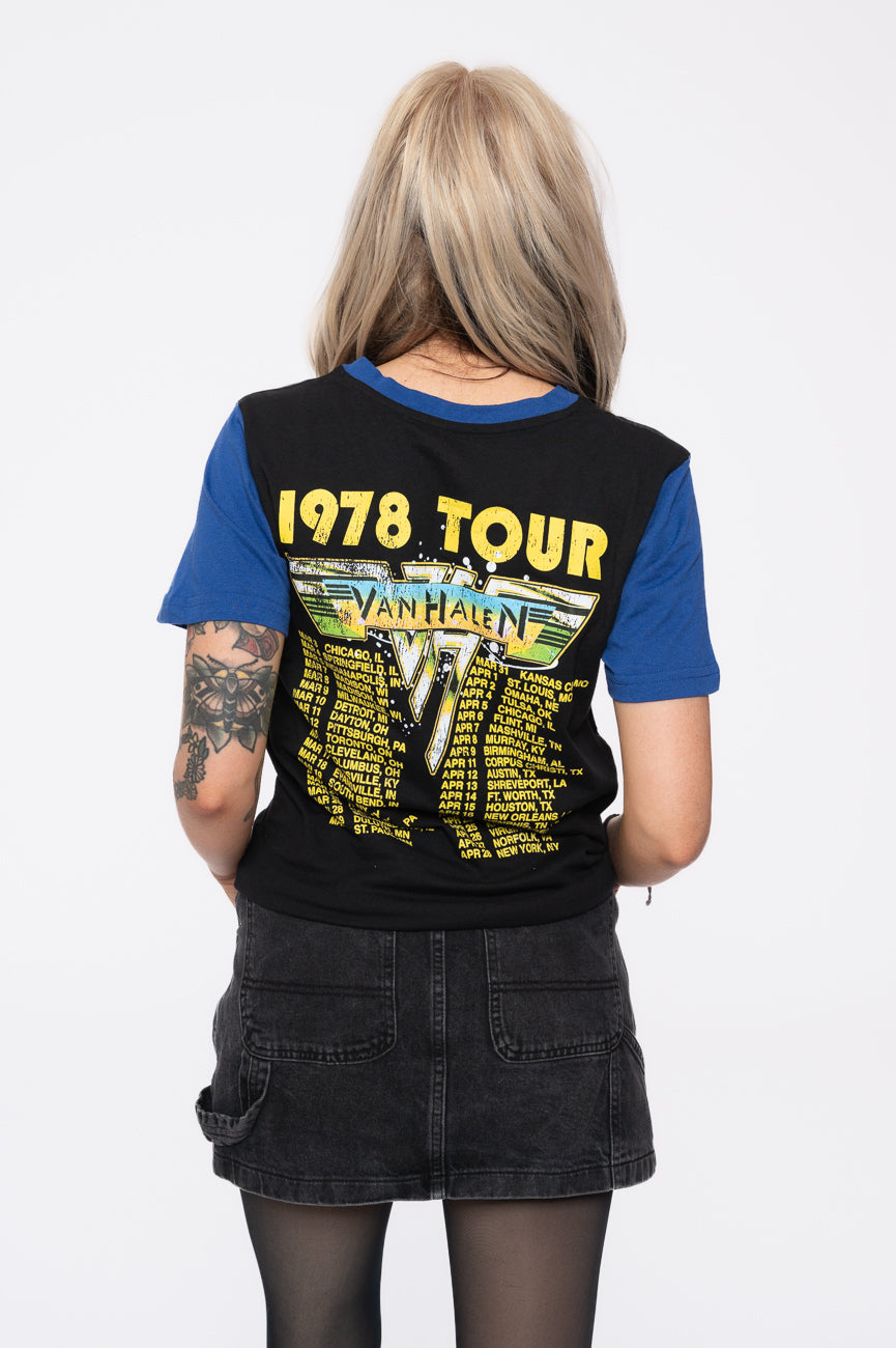Van Halen 1978 Tour Dates Raglan T Shirt product image 4