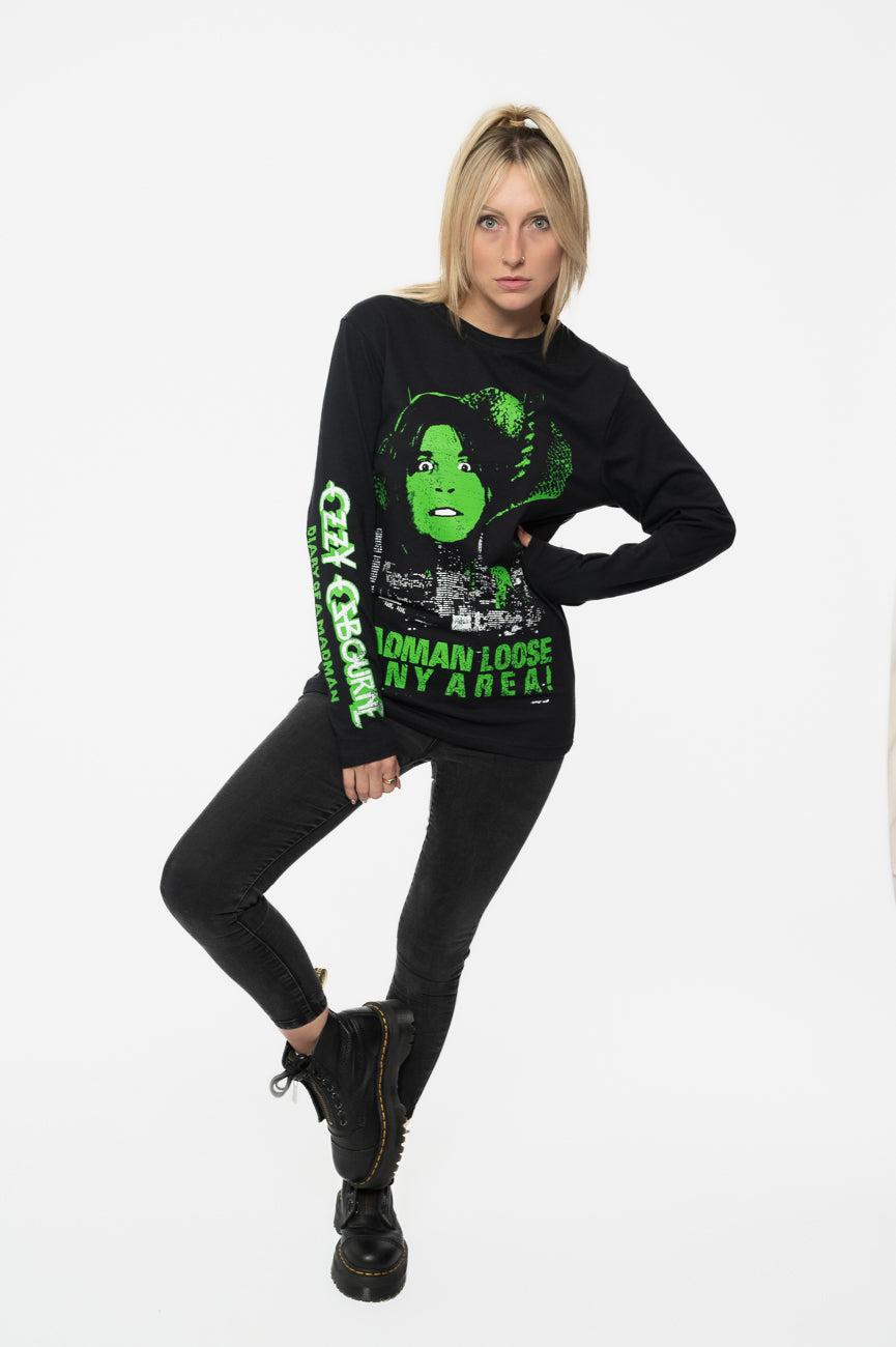 Ozzy Osbourne Madman Loose In NY Long Sleeve T Shirt product image 2