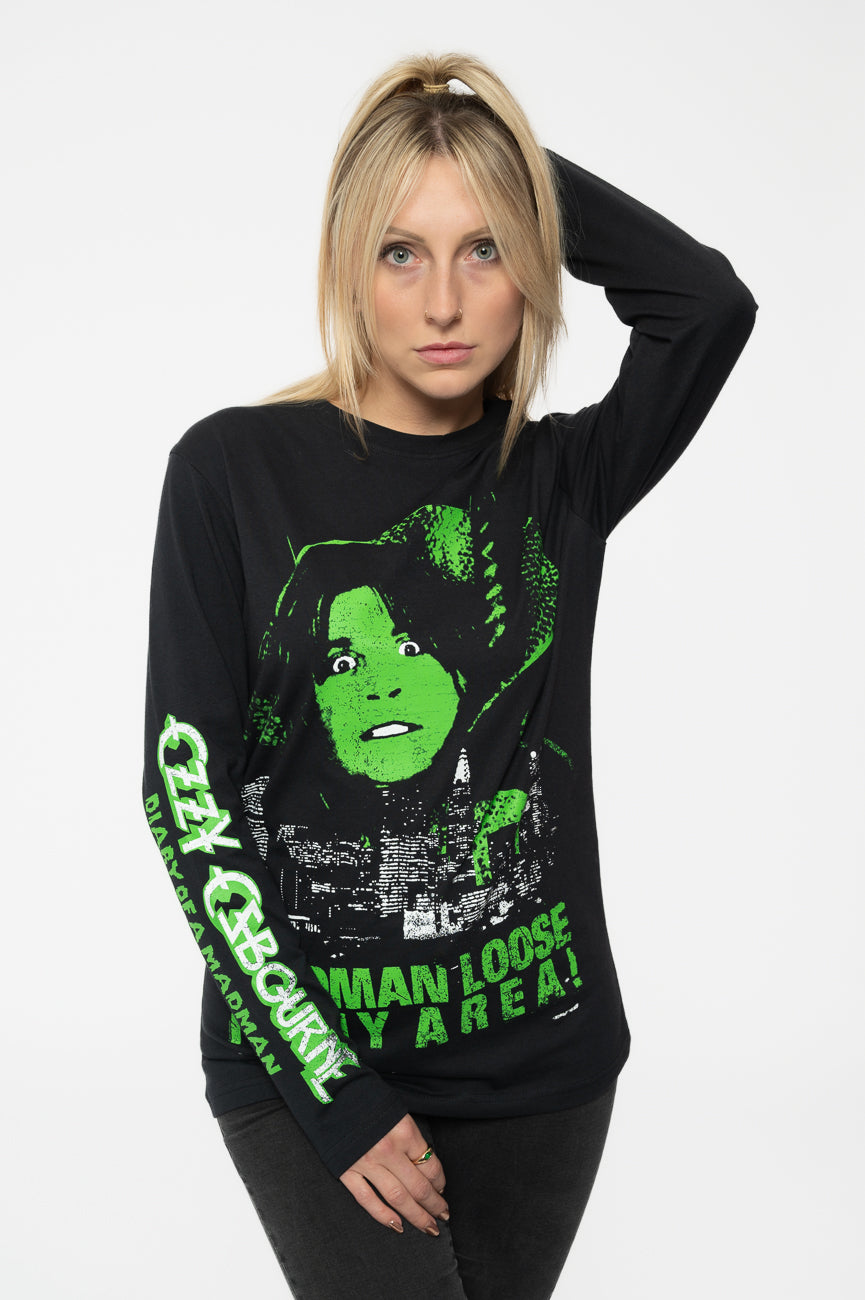 Ozzy Osbourne Madman Loose In NY Long Sleeve T Shirt product image 1