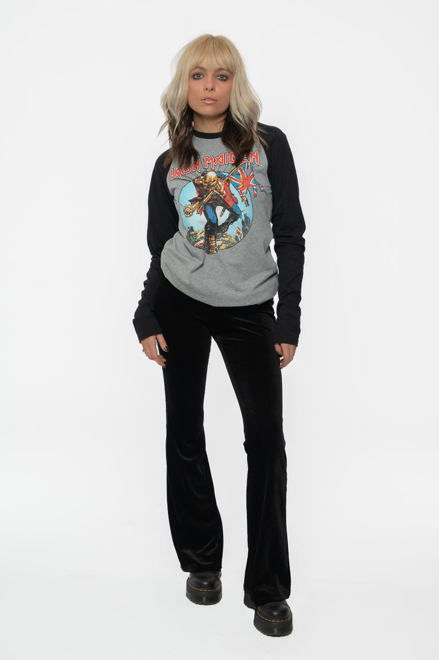 Iron Maiden Trooper Burst Logo Raglan T Shirt product image 2