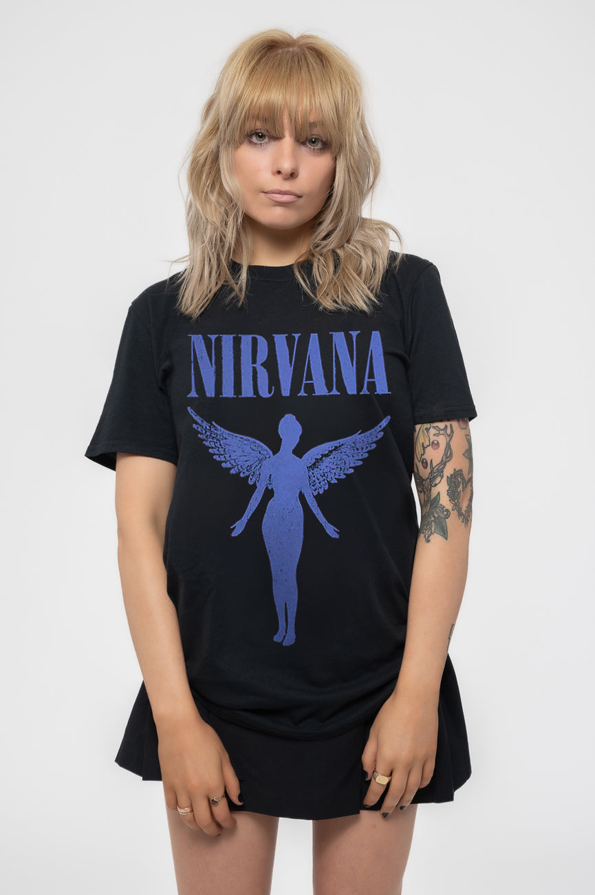 Nirvana Angelic Blue Mono Skinny Fit T Shirt product image 1
