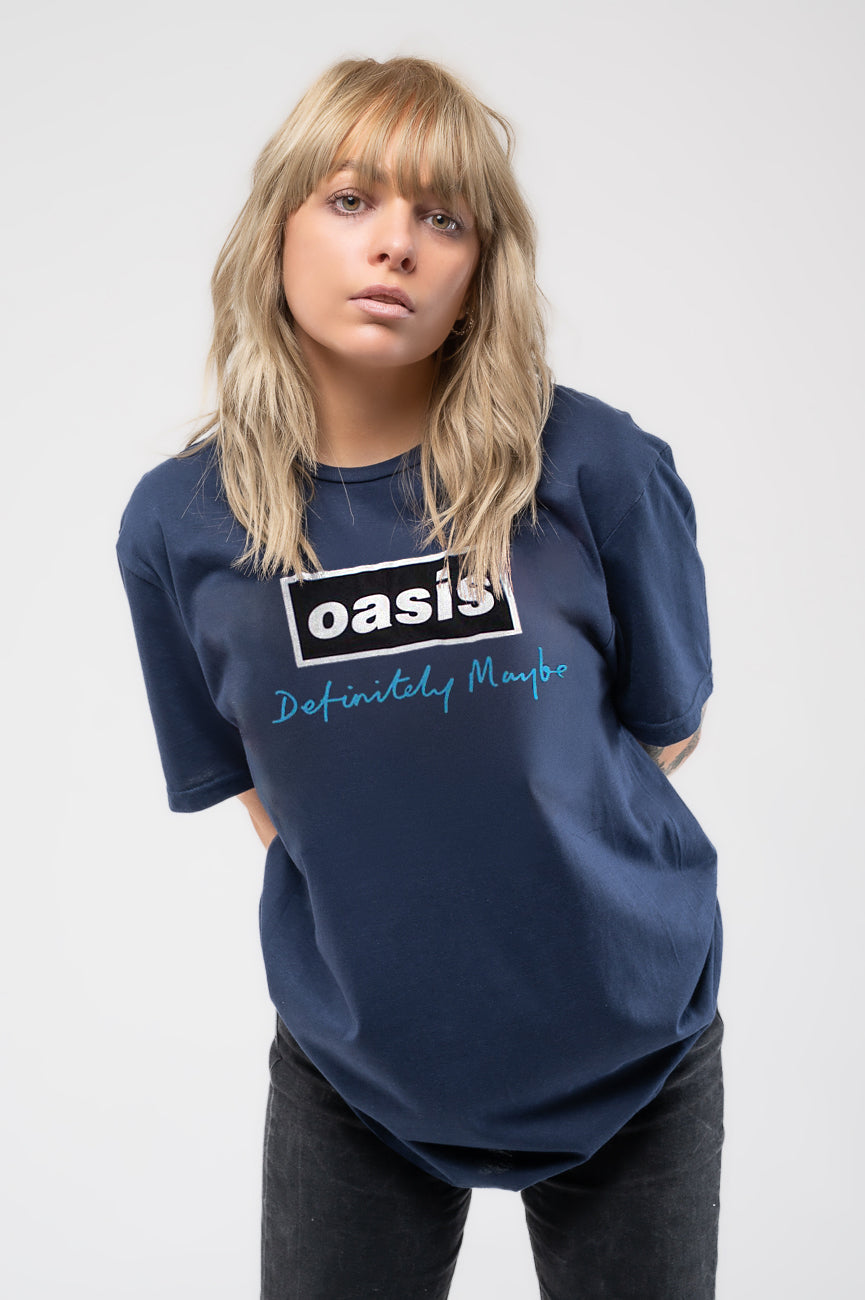 Oasis Definitely Maybe Text Logo T Shirt product image 1