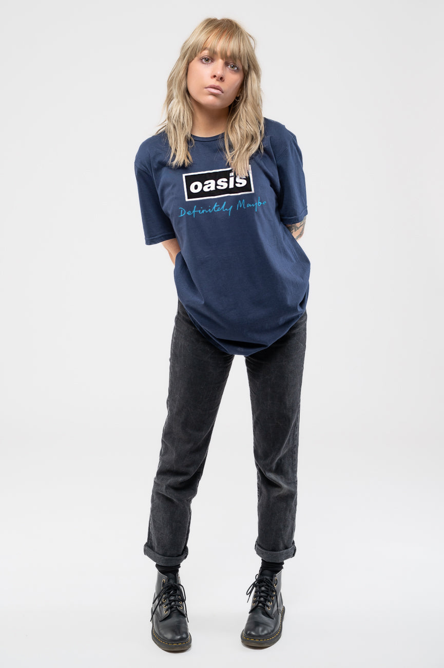 Oasis Definitely Maybe Text Logo T Shirt product image 2