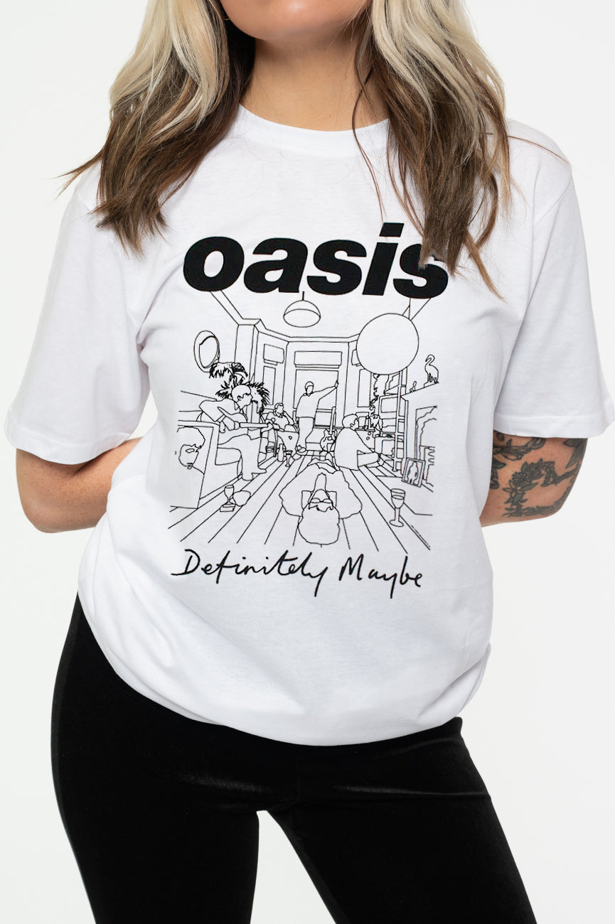 Oasis Definitely Maybe Line Drawing T Shirt product image 2