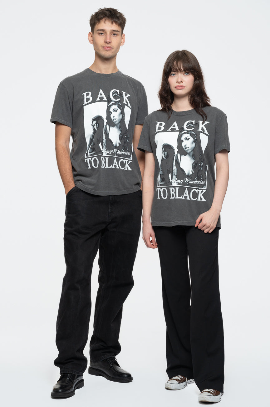Amy Winehouse Back To Black Snow Wash T Shirt product image 2