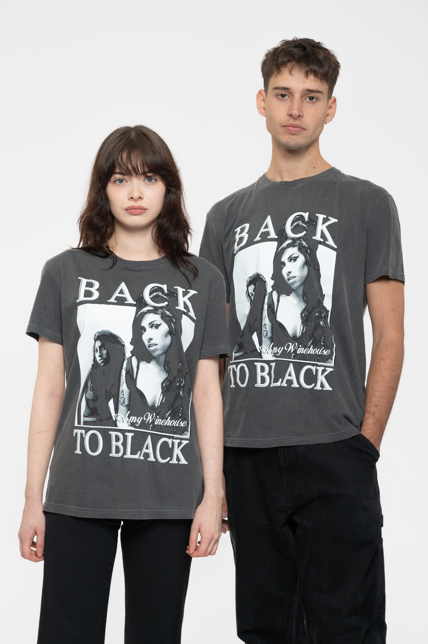 Amy Winehouse Back To Black Snow Wash T Shirt product image 5
