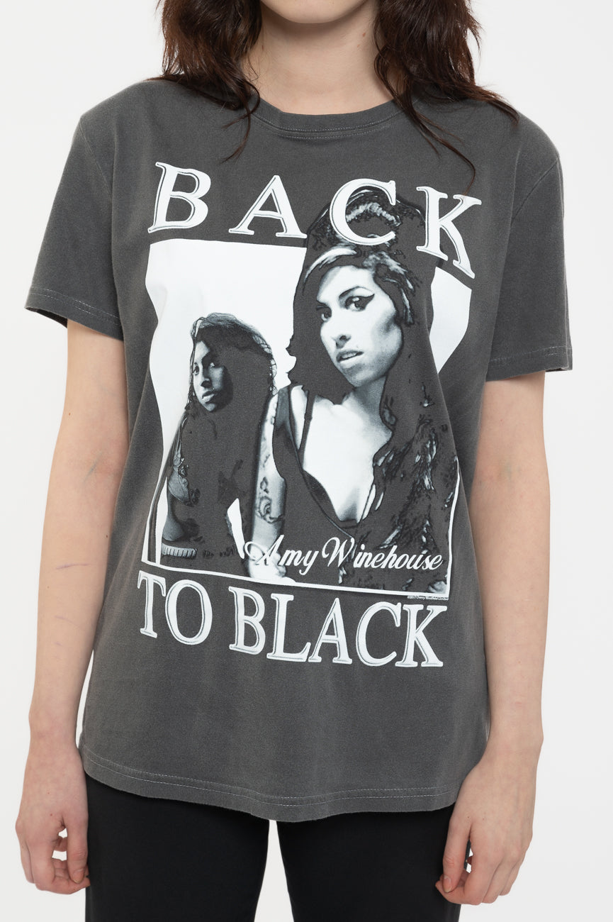 Amy Winehouse Back To Black Snow Wash T Shirt product image 3