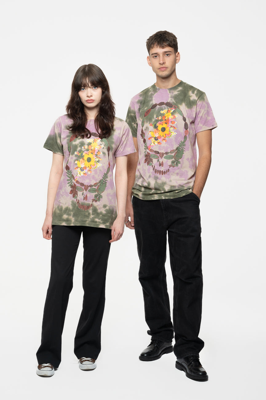 Grateful Dead Leaves And Bouquet Dye Wash T Shirt product image 1