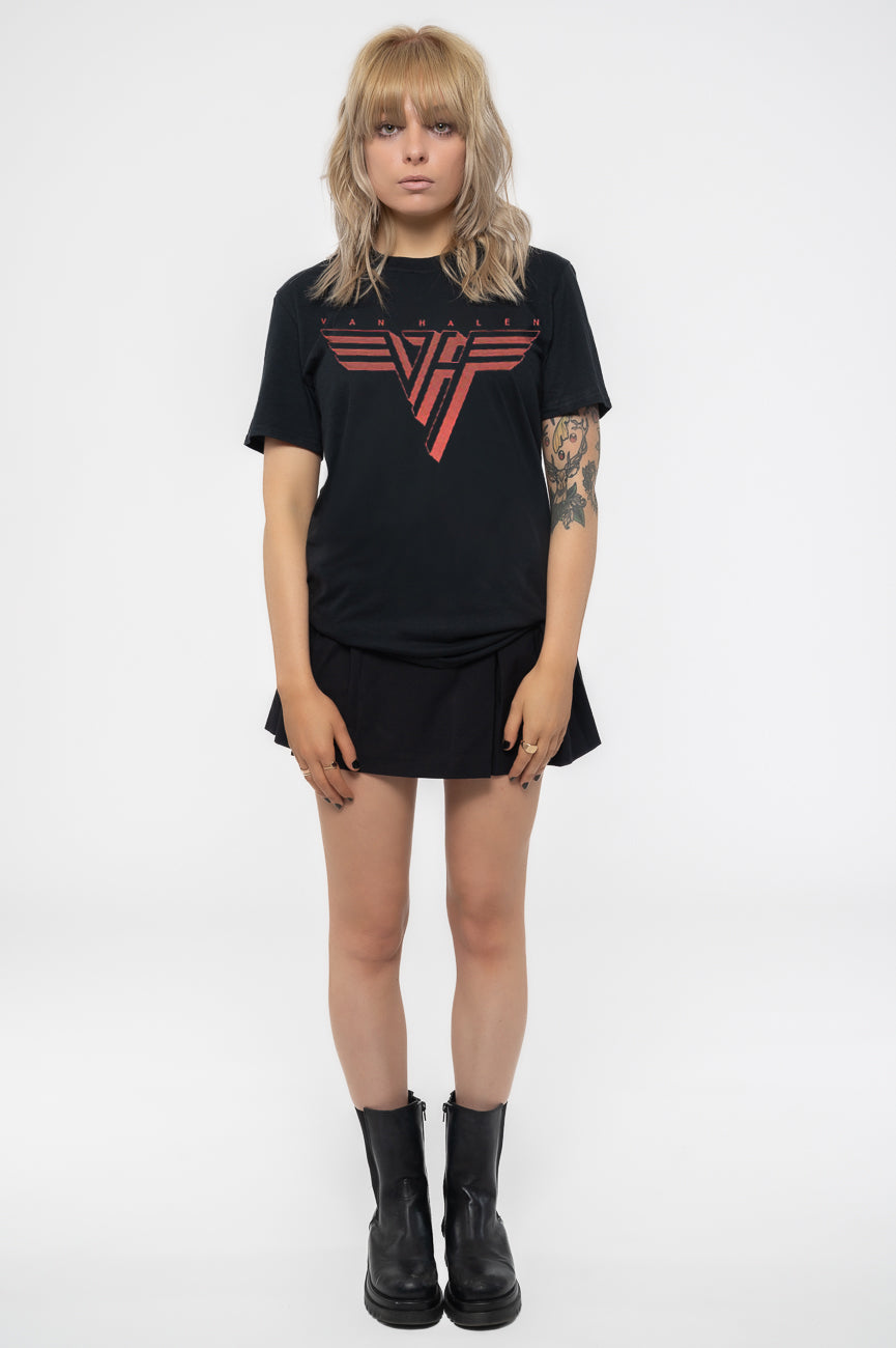 Van Halen Classic Red Band Logo Skinny Fit T Shirt product image 2