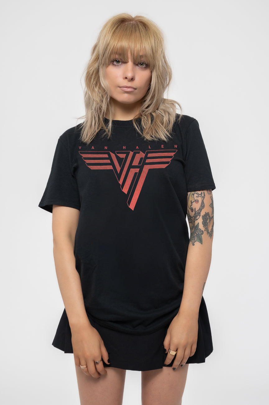 Van Halen Classic Red Band Logo Skinny Fit T Shirt product image 1